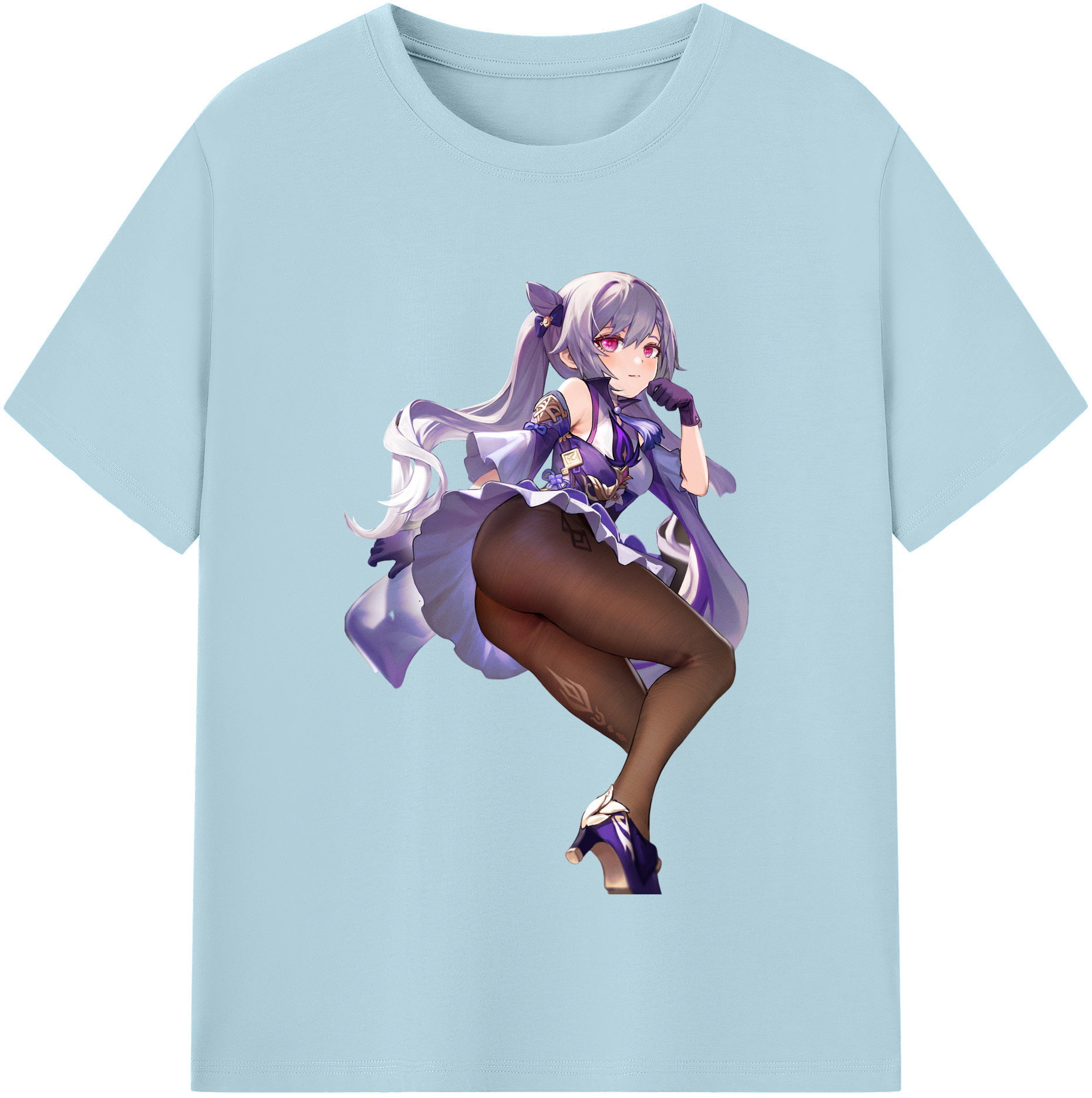 げんし神 刻晴 こくせい genshin Kokusei 綿100％半袖Tシャツ（フロントプリント）